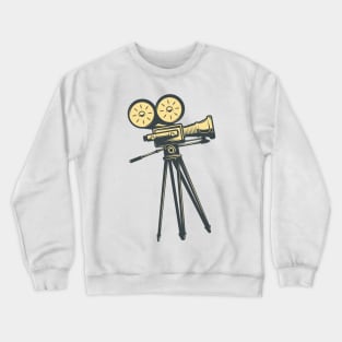 Retro Movie Camera Crewneck Sweatshirt